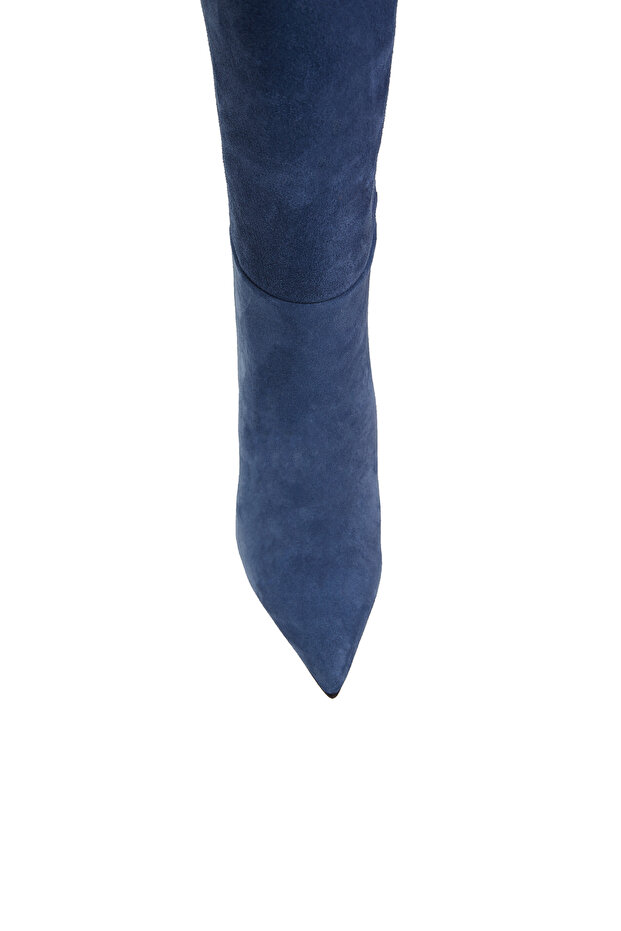 Mavi Kadın Süet Çizme - 4