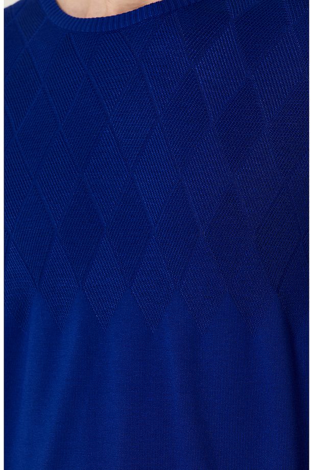 Saks Baklava Desenli Kazak - 7