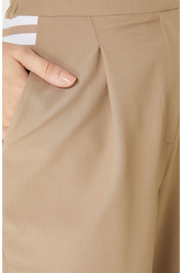 Bej N-tech Gofreli Pantolon - 4