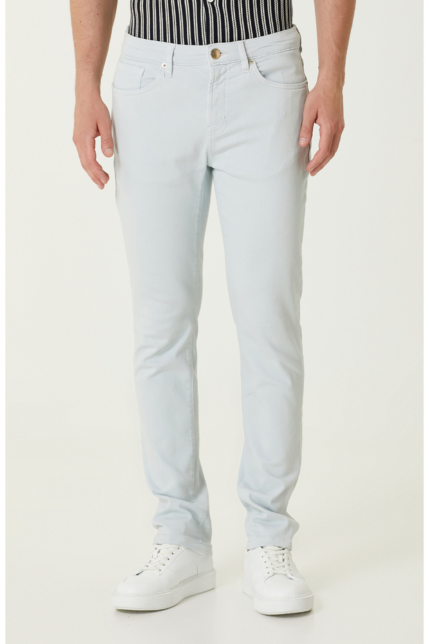 Buz Mavisi Denim Pantolon - 2