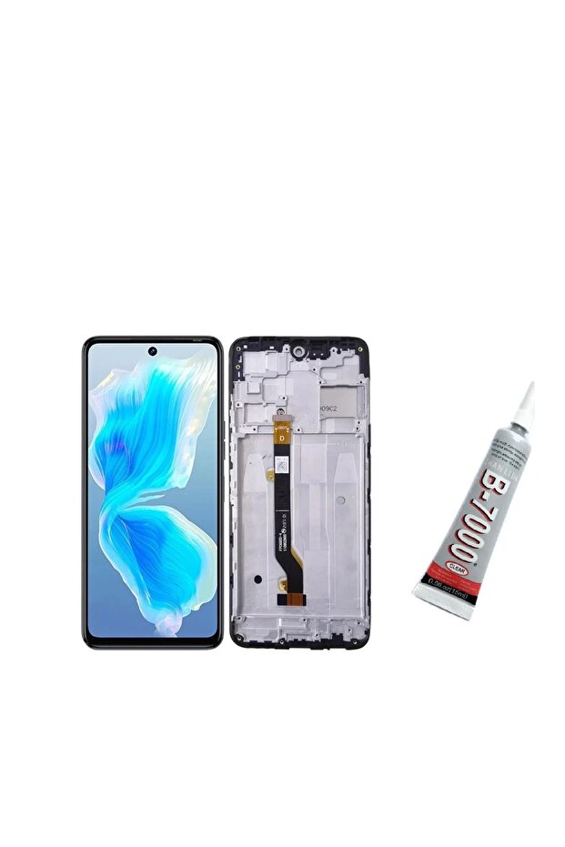 شاشة انفينيكس هوت 8 مع شريحة لمس (أسود) B7000 GLUE
