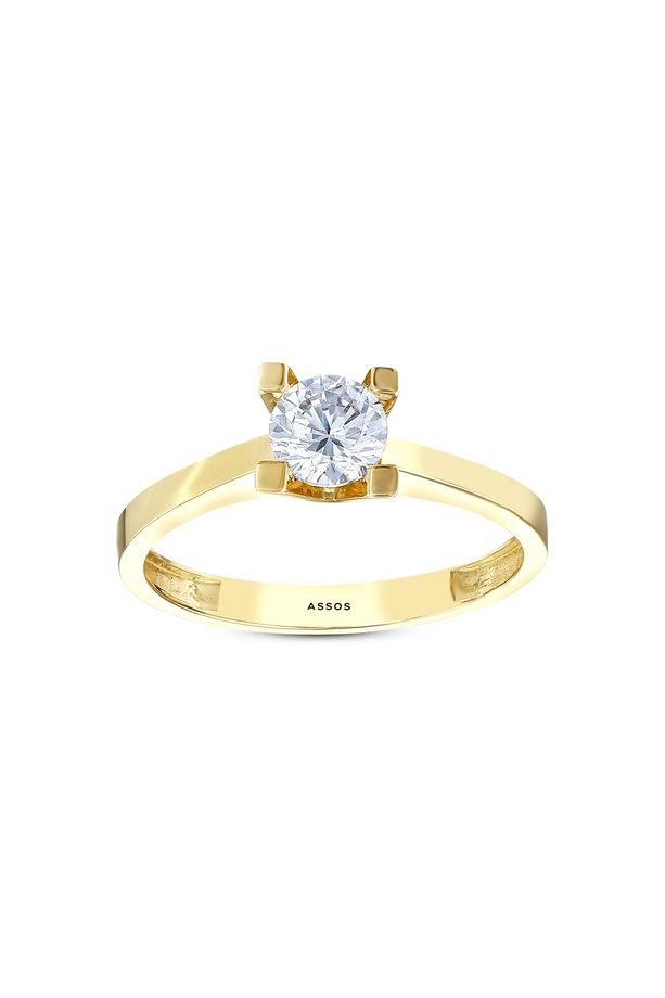 Tek Taş Altın Set - 14k - 3.72gr - 2