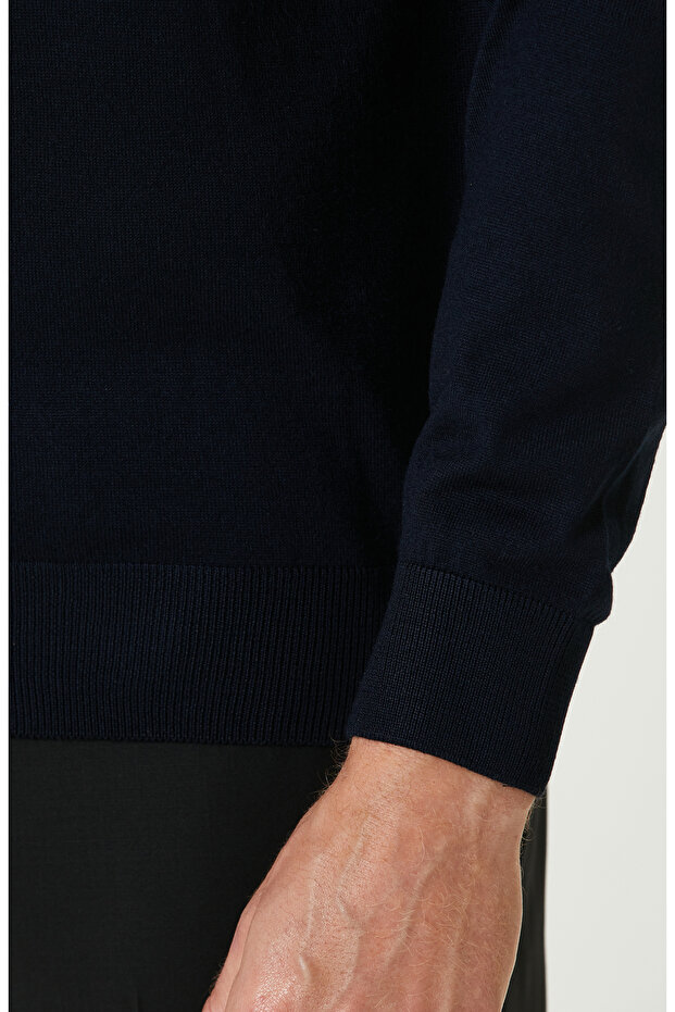 Lacivert Yün Kazak - 7