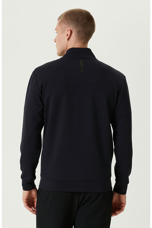 Lacivert N-tech Fermuarlı Sweatshırt - 5