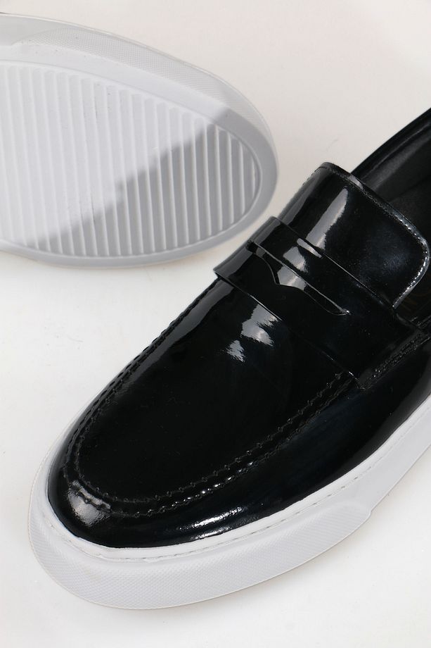 Hakiki Deri Erkek Siyah Loafer Ayakkabı - 5