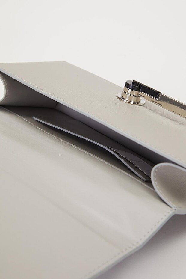 حقيبة كتف قابلة للطي باللون الرمادي - 5