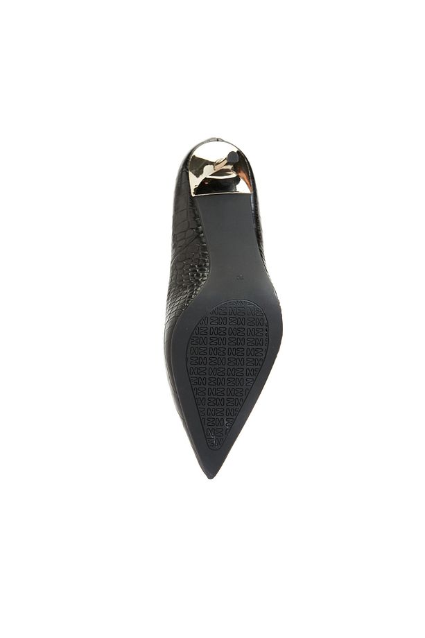 Siyah Deri Stiletto - 5