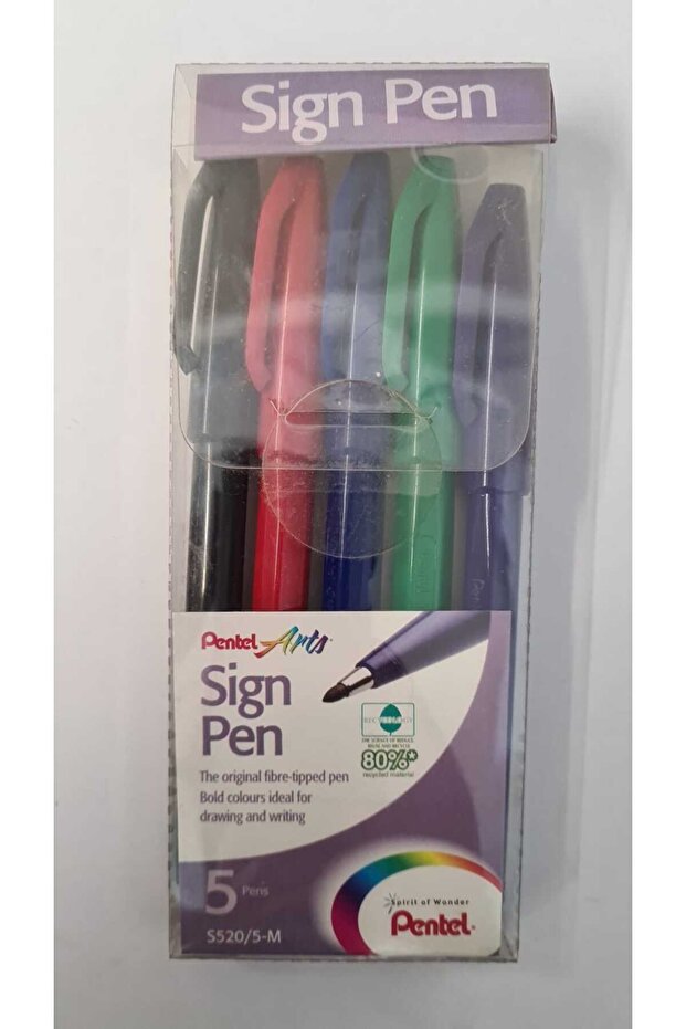 Pentel Arts Sign Pen 5 Colors