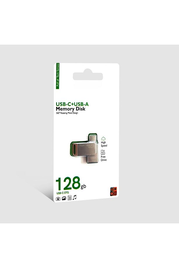 USB OTG Type-C USB Flash Bellek 2 In 1 Type-c Girişli Akıllı Telefon Uyumlu - 1