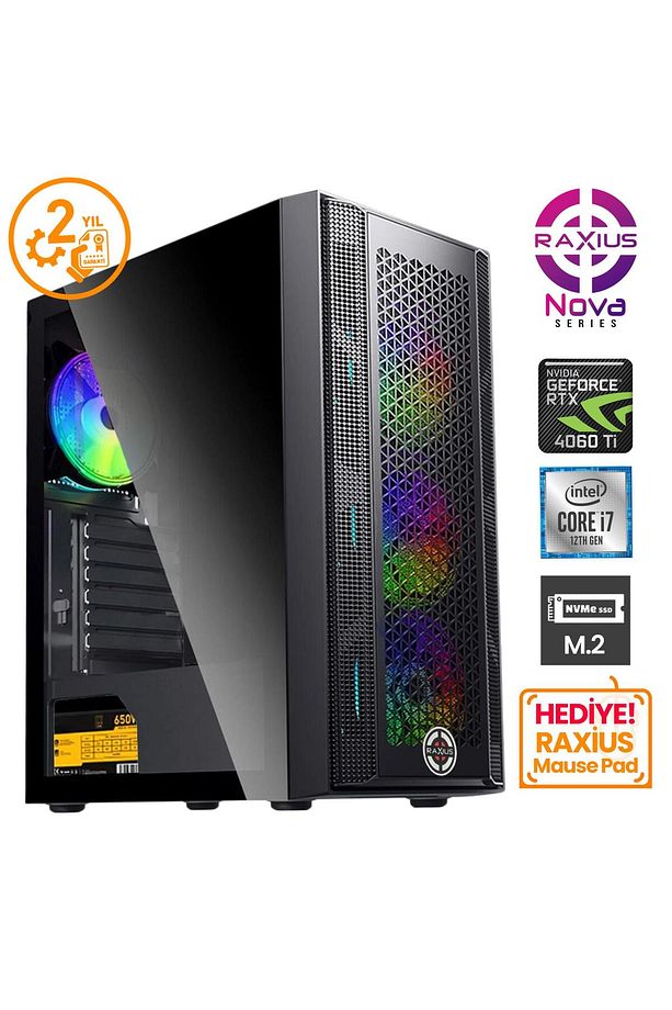 Nova G1 i7 406T-27F21F i7-12700F 32GB 2TBSSD RTX4060Ti W11P Gaming Masaüstü Bilgisayar - 3
