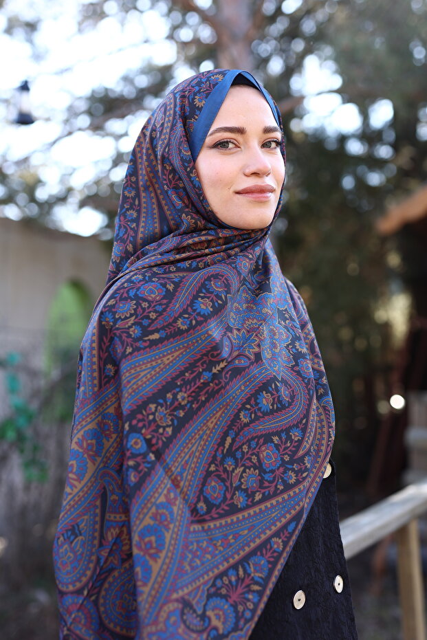 شال حريري من القطن بنمط إيترو - 3