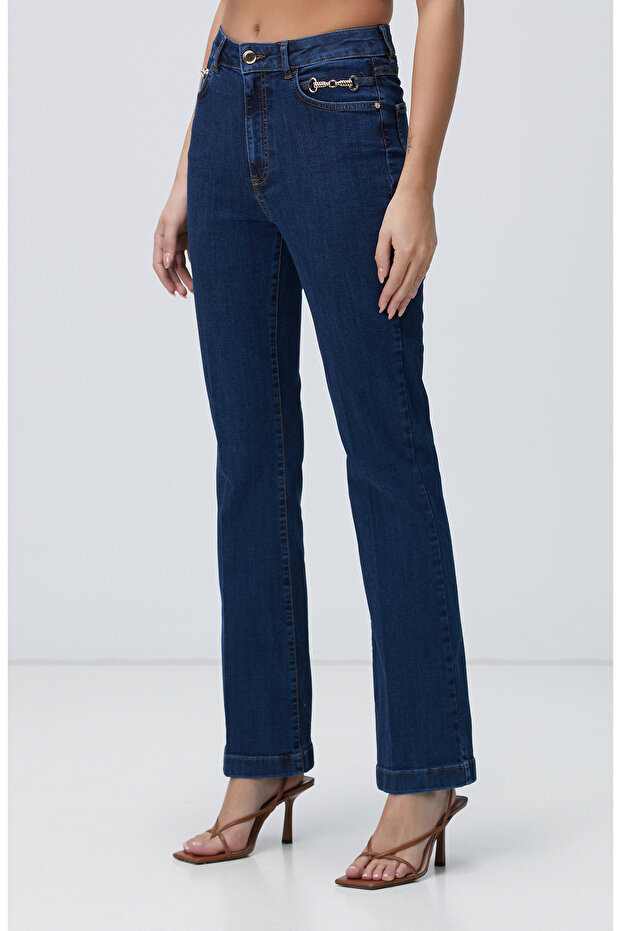 Indigo Denim Pantolon - 2