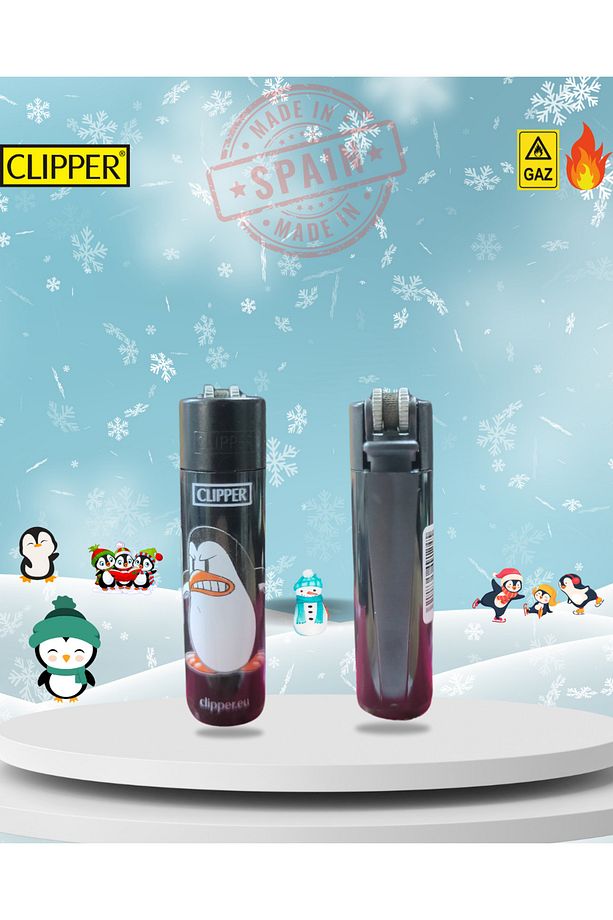 POCKET PENGUEN DESENLİ TAŞLI ÇAKMAK - 1