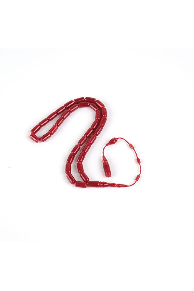 Kadim Katalin Old American Istaka Capsule Cut 4.5X9Mm Prayer Beads - Cherry