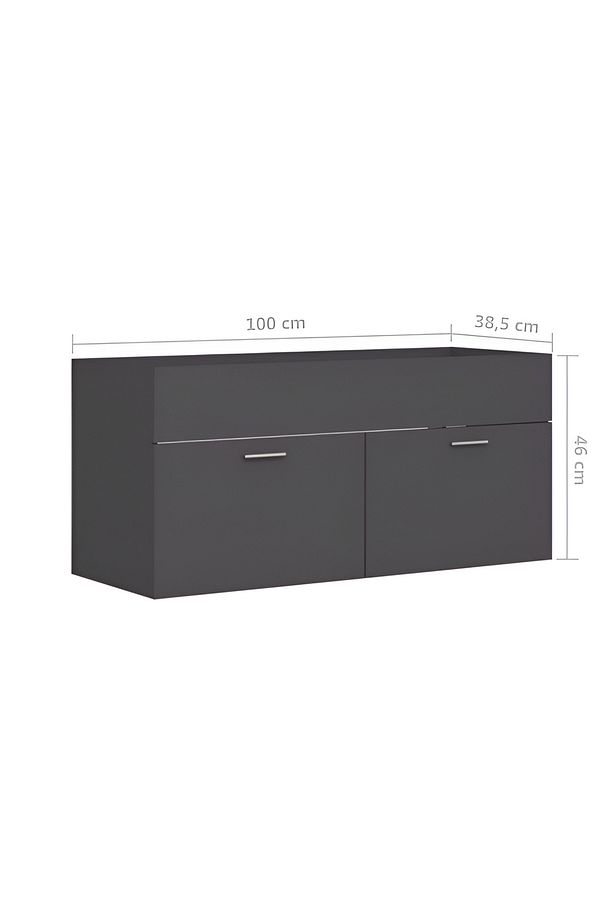 Suntalam kapaklı lavabo dolabı (ANTRASİT) - 5