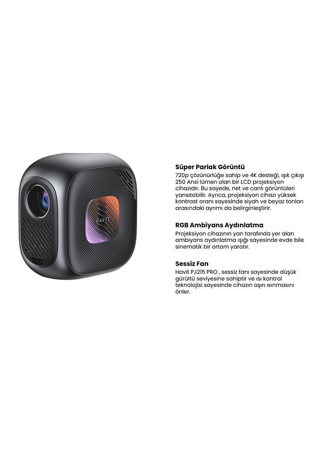 Ev ve Ofis için Smart Projeksiyon - Full HD Görüntü, 4K Desteği ve Wi-Fi Bağlantısı - 5