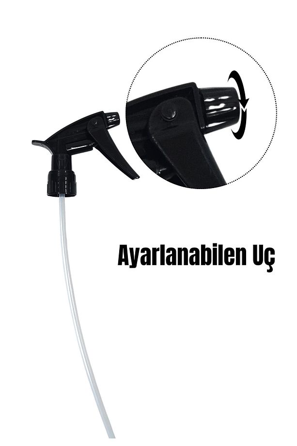 Fısfıs Sprey Başlığı - Siyah Kimyasala Dayanıklı Fısfıs Triger Sprey Başlık 1 Lt Uyumlu 5 Adet - 4