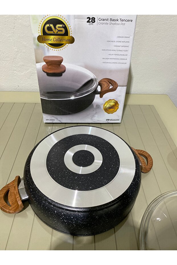 Basık Granit Tencere 28cm - 3