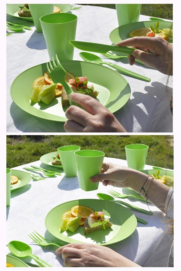 Yeşil, Katlı Piknik Seti - 2
