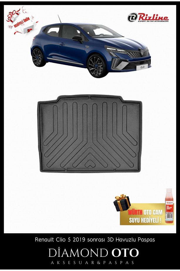 Renault Clio 5 3d Bagaj Havuzu 2019-2020-2021-2022-2023-2024-2025 - 1
