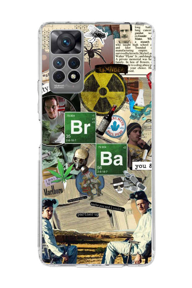 جراب Redmi Note 11 PRO 4G متوافق مع Breaking Bad Collage من السيليكون الشفاف