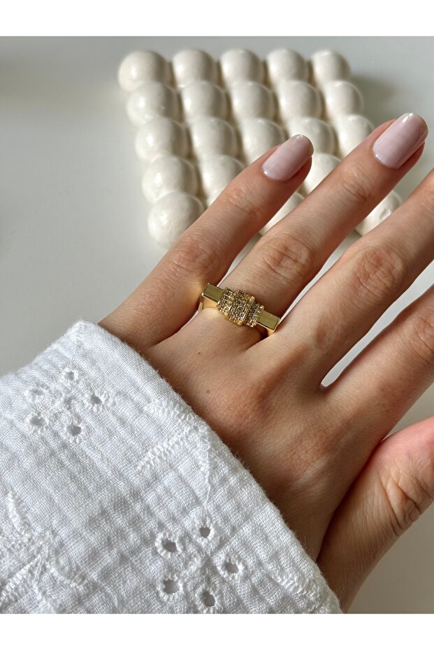 Adjustable Crystal Stone Ring - 1