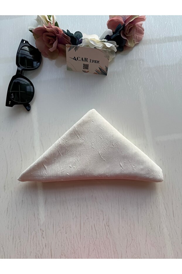 Bambu Kraş Eşarp Krem Renk - 2