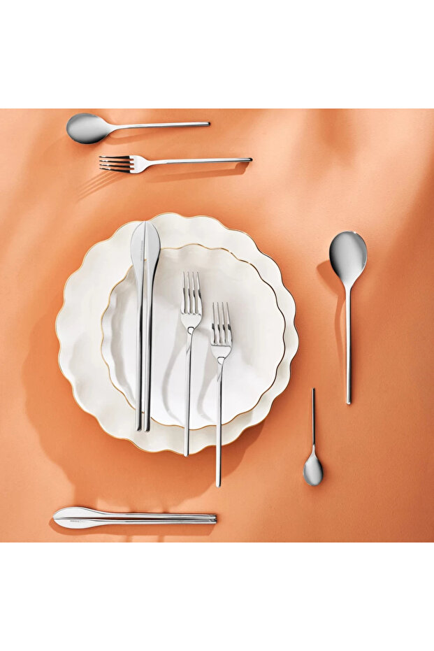 316 Premium Cappadocia Platinum 12-Person 84-Piece Cutlery Set