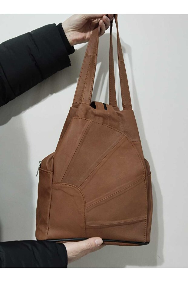 حقيبة ظهر فاخرة من الجلد الطبيعي - 3