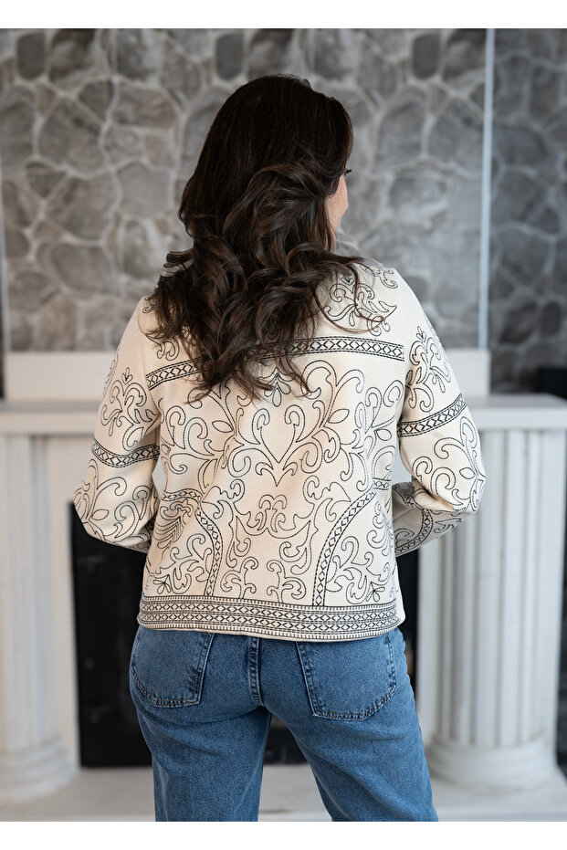 İşlemeli ceket - 3