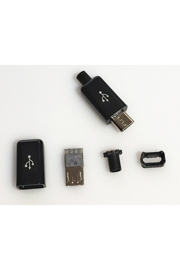 4Pin 10black 10 مجموعات من موصلات Micro USB 4Pin 5Pin Male Plug باللون الأسود والأبيض لحام بيانات خط OTG Inte