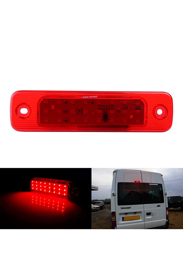 Red ANGRONG LED Third Rear High Level Brake Stop Light Fit For Ford Transit MK7 Tourneo 06-14