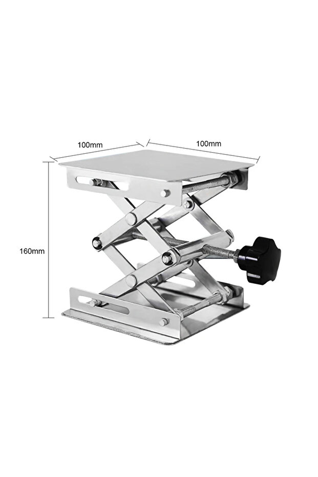 Stainless Steel Lift Table 4'x4' Lab Plate Jack Scissor Stand Platform Router Workbench Table Woodwo