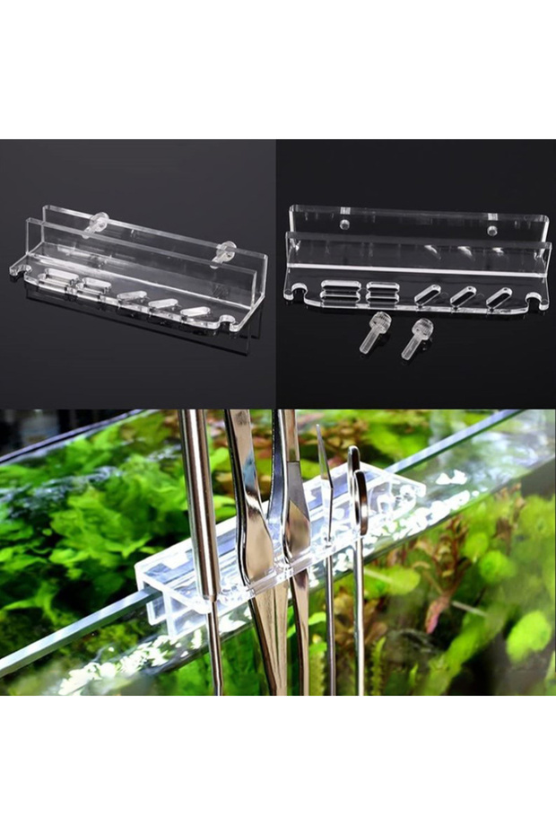 Aquarium Plant Tools Storage Rack Acrylic Holder For Tweezer Scraper Scissor Water Plants Grass M...