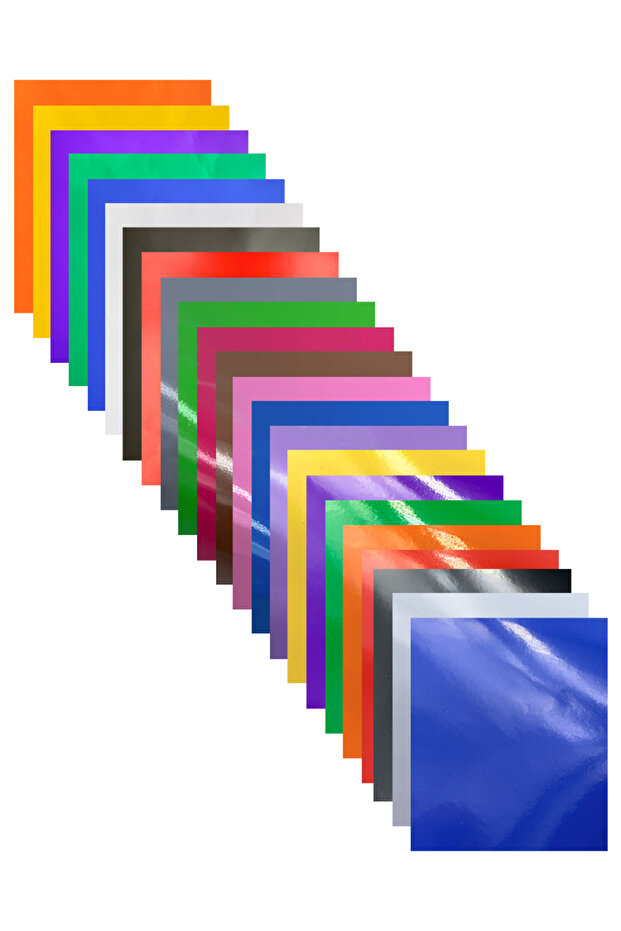 Permanent Vinyl Sheets Pack of 23 12"x 10" Bundle of Assorted Colors Matte & Glossy Adhesive Craf... - 8