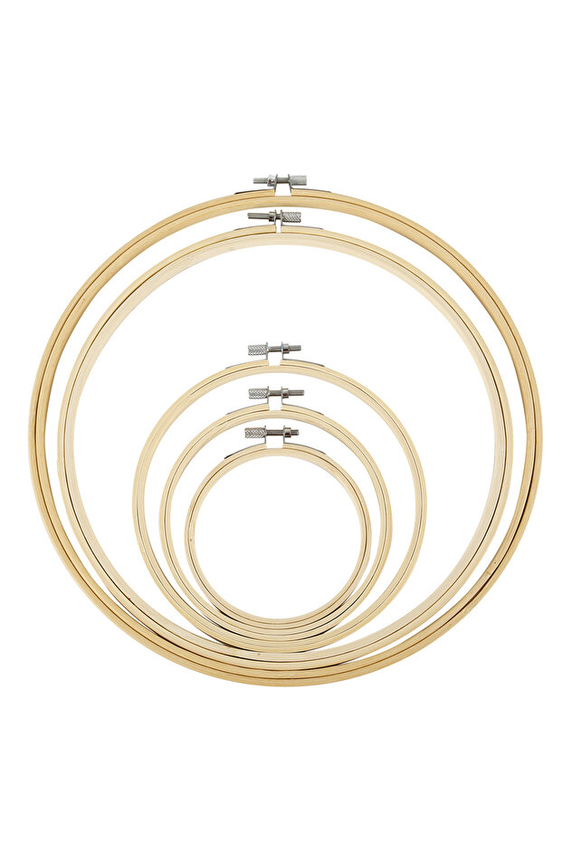5pcs 5pcs Embroidery Hoops Frame 13-30cm Wooden Embroidery Hoop Rings Circle Embroidery Loops For DI