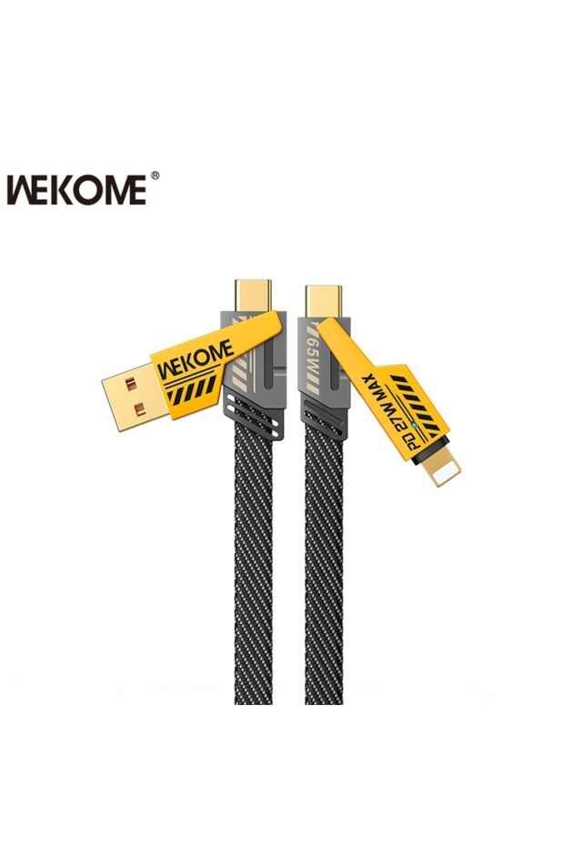 كابل بيانات متعدد الوظائف 4 في 1 بطول 1.2 متر، تحويل منفذ USB-A/IPH/TYPE-C، مناسب لأجهزة الكمبيوتر المحمولة وأجهزة ... - 1