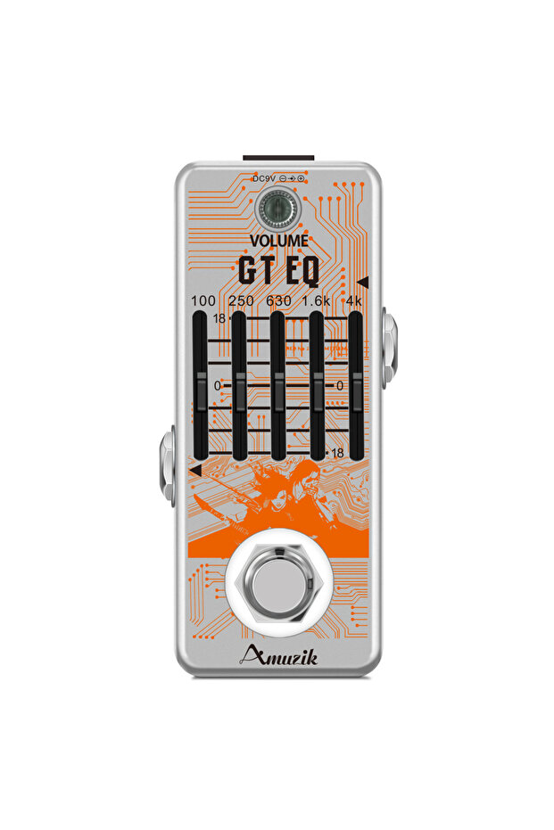 دواسة معادل صوت الجيتار Gt Eq Amuzik، دواسة معادل صوت الجيتار البارامترية ذات 5 نطاقات، معوض تردد