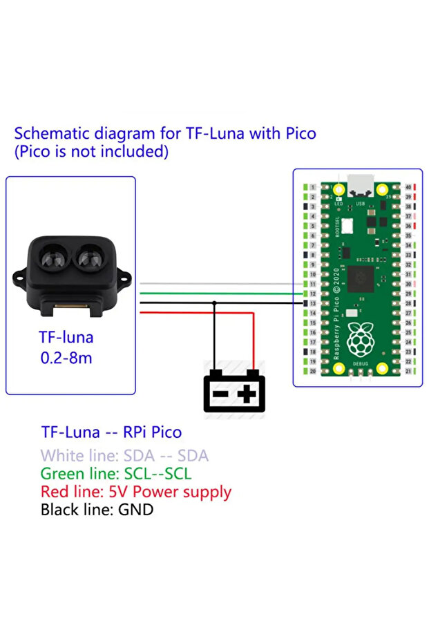 مجموعة واحدة من وحدة استشعار المدى ليدار TF-Luna مستشعر تحديد المدى وحدة تحديد المدى الدقيقة أحادية النقطة لـ - 4