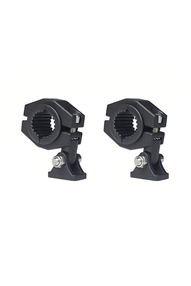 2 PCS Motorcycle LED Headlight Spotlight Mount Bracket Adjustable Fog Light Auxiliary Lamp Bumper Cl
