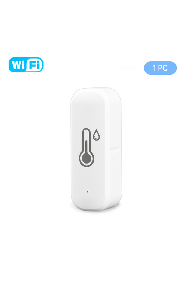 واي فاي - قطعة واحدة من مستشعر درجة الحرارة والرطوبة الذكي Tuya Zigbee/Wifi يعمل بالبطارية ومقياس حرارة APP Sma