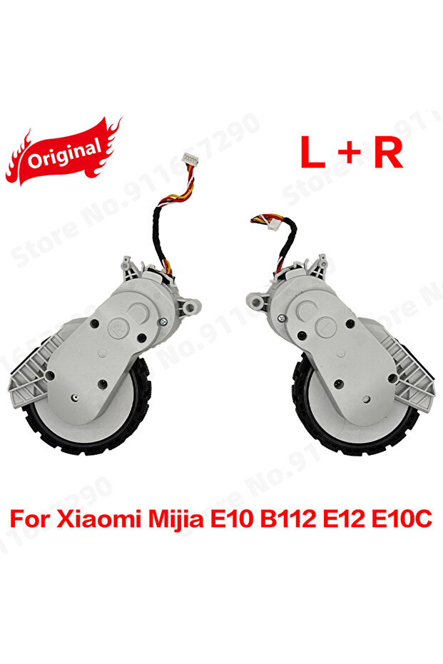 عجلات محرك يمين ويسار (يسار/يمين) لاستبدال مكنسة روبوت Mijia E10 B112 E12 E10C
