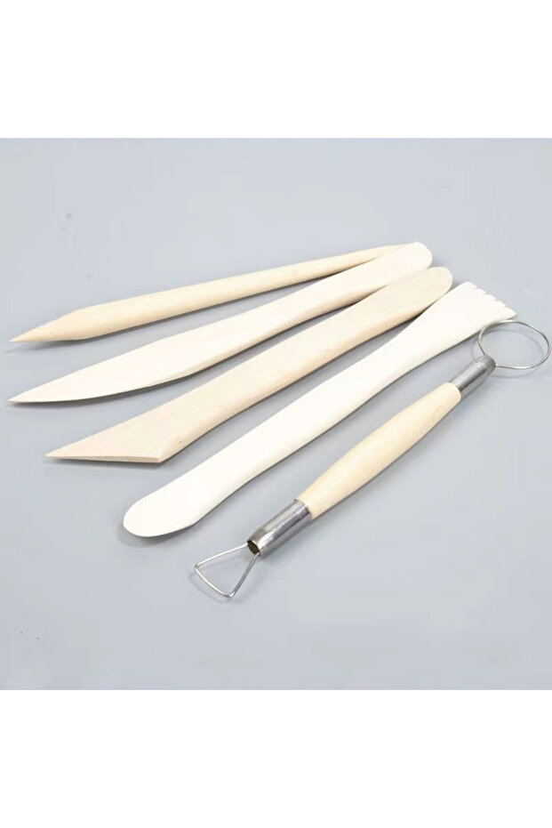 5pcs 5pcs/Set 6inch Wood Wax Carving Crafts Wooden Clay Sculpting Tools Ploymer Sculpture Clays Pott