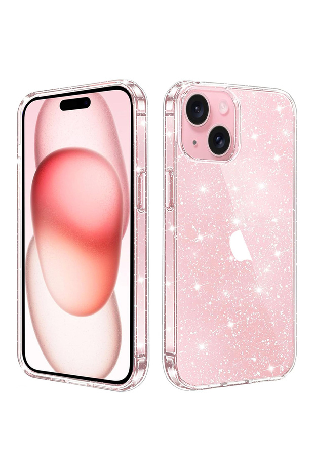 جراب شفاف لامع لهاتف iPhone 15 Pro Max 14 Plus 13 Mini 12 11 X XS XR SE 2022 2020 8
