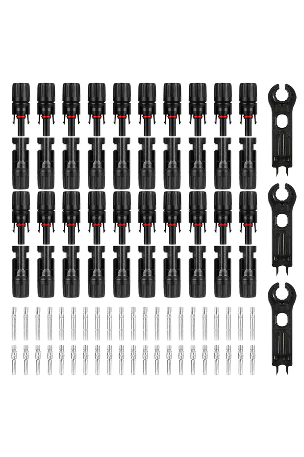20pair with 3spanner 40PCS Solar Connectors with Spanners Solar Panel Cable Connectors 6 Pairs Male/
