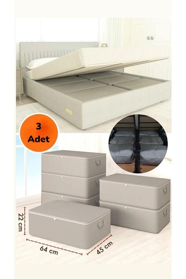 3 Adet Büyük Boy Antrasit Bazaaltı Hurç 64 X 45 X 22 Cm - 5