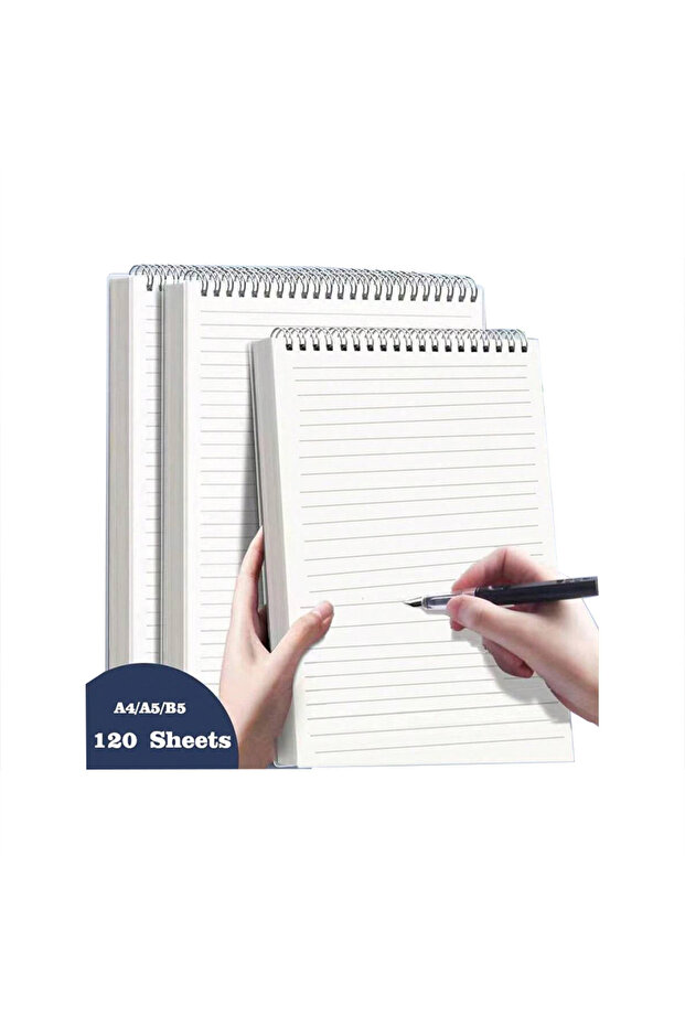 A5 A4 B5 A5 Thickened Coil Notebook Flipped Up 120 Sheets/240 Pages Line Notebook Notepad School Off - 7