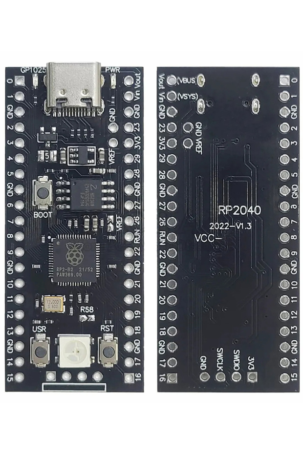 16MB Flash RP2040 Development Board Module for Raspberry Pi Pico Micropython Core Main Control 264KB - 7