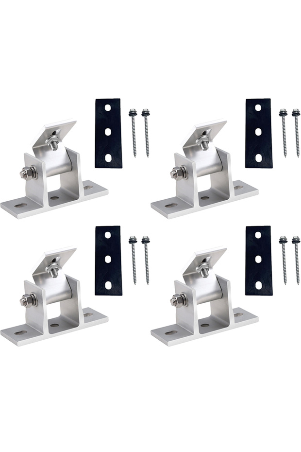 4X لوحة شمسية قابلة للدوران مع دعامة زاوية ملحقة بالسقف دعامات الألواح الشمسية - 1