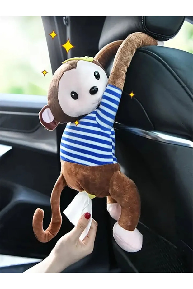 1PC-ld230812354 Creative monkey shaped car tissue box